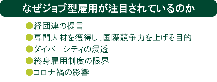 なぜジョブ型雇用が注目されているのか