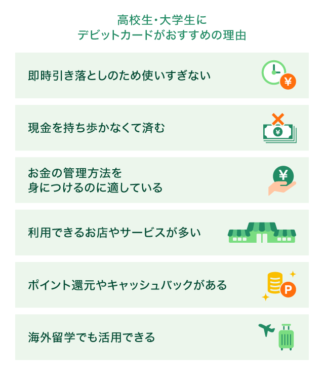 ���Z���E��w���Ƀf�r�b�g�J�[�h���������߂̗��R