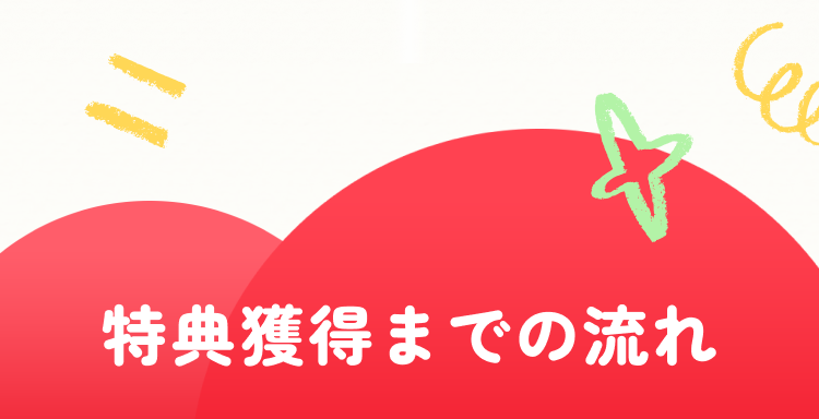 特典獲得までの流れ