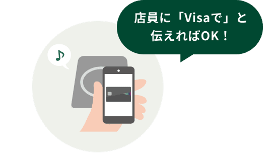 �X���ɁuVisa�Łv�Ɠ`�����OK�I