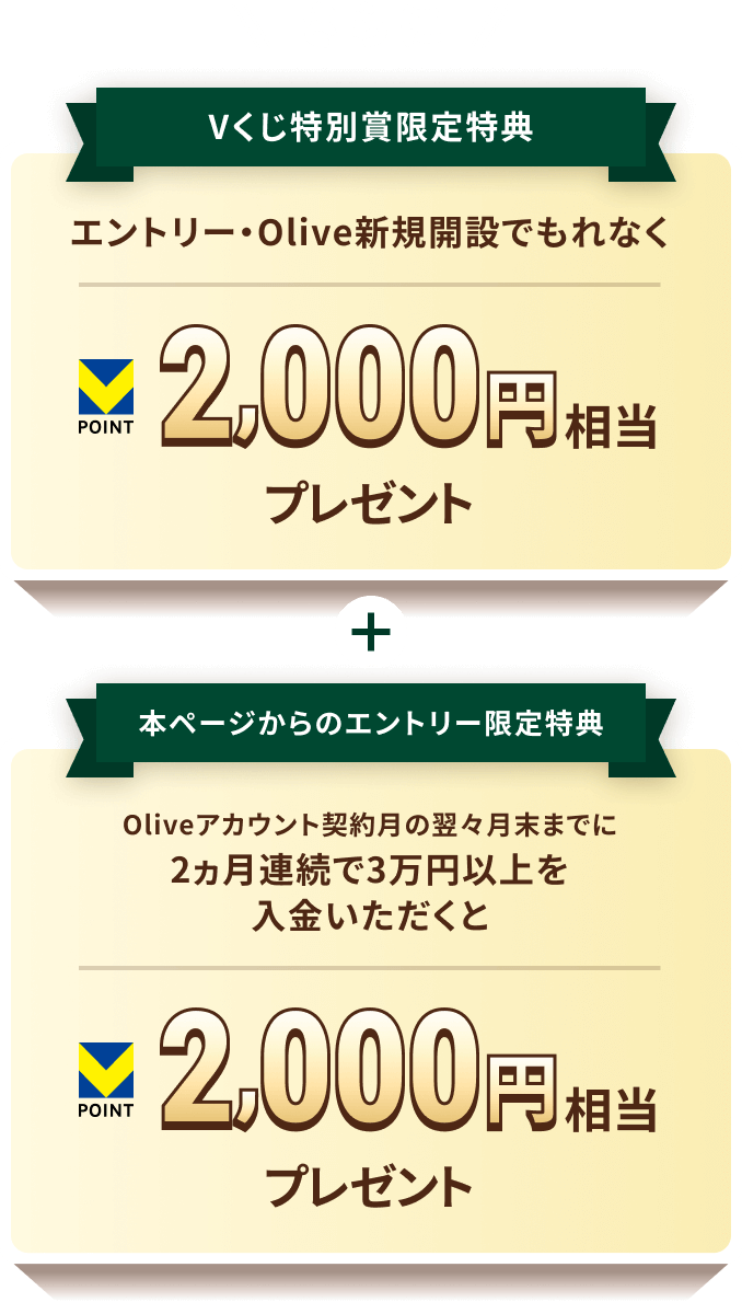 ����� V�������ʏ܌�����T �G���g���[�EOlive�V�K�J�݂ł���Ȃ�V�|�C���g2,000�~�����v���[���g�{�{�y�[�W����̃G���g���[������T Olive�A�J�E���g�_�񌎂̗��X�����܂ł�2�����A����3���~�ȏ���������������V�|�C���g2,000�~�����v���[���g