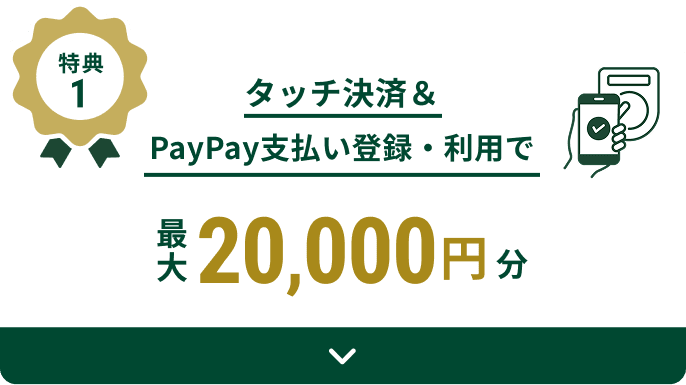 ���T1 �^�b�`���ρ�PayPay�x�����o�^�E���p�ōő�20,000�~��