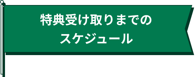 特典受け取りまでのスケジュール