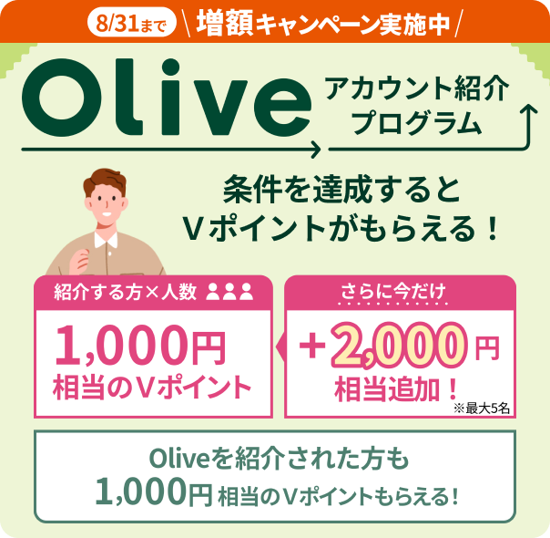 Olive�A�J�E���g�Љ�v���O���� ������B������Ƃǂ����V�|�C���g���炦��I�Љ���� 1,000�~������V�|�C���g �Љ�ꂽ�� 1,000�~������V�|�C���g
