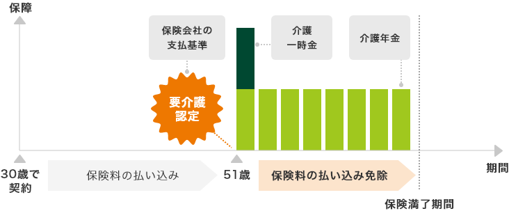 介護保険(有期タイプ)のイメージ図