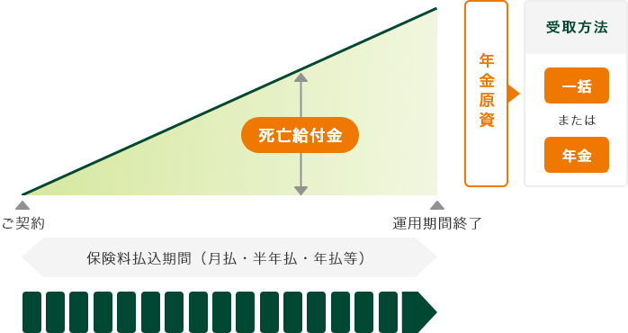 平準払個人年金保険のイメージ図