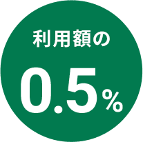 利用額の0.5% ※1